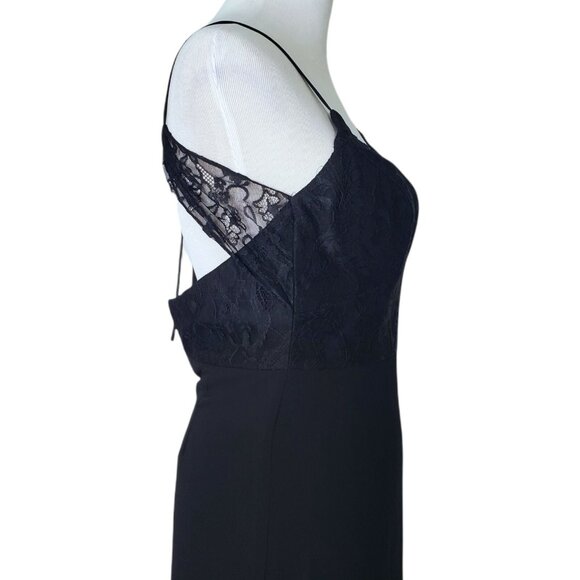 Chic Black Backless Lace Dress - Picture 6 of 12